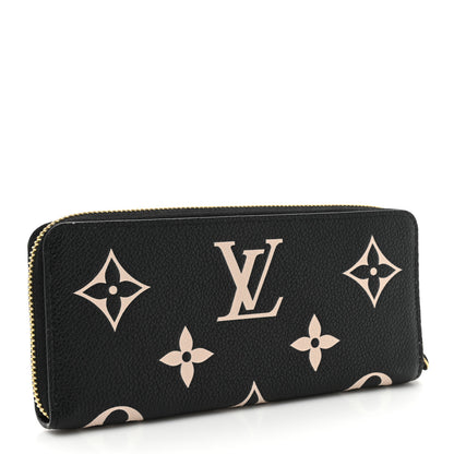 Louis Vuitton Empreinte Monogram Giant Clemence Wallet Black Beige 3 of 17