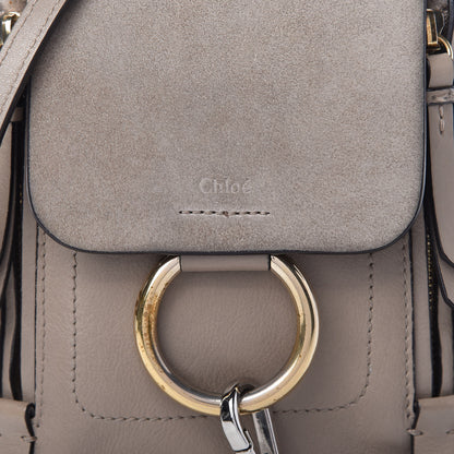Chloe Suede Calfskin Mini Faye Backpack Motty Grey 10 of 10