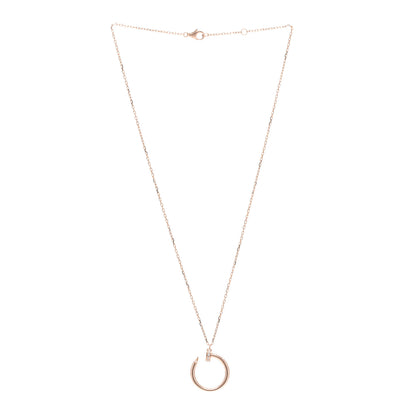 Cartier 18K Pink Gold Diamond Juste Un Clou Pendant Necklace 3 of 6