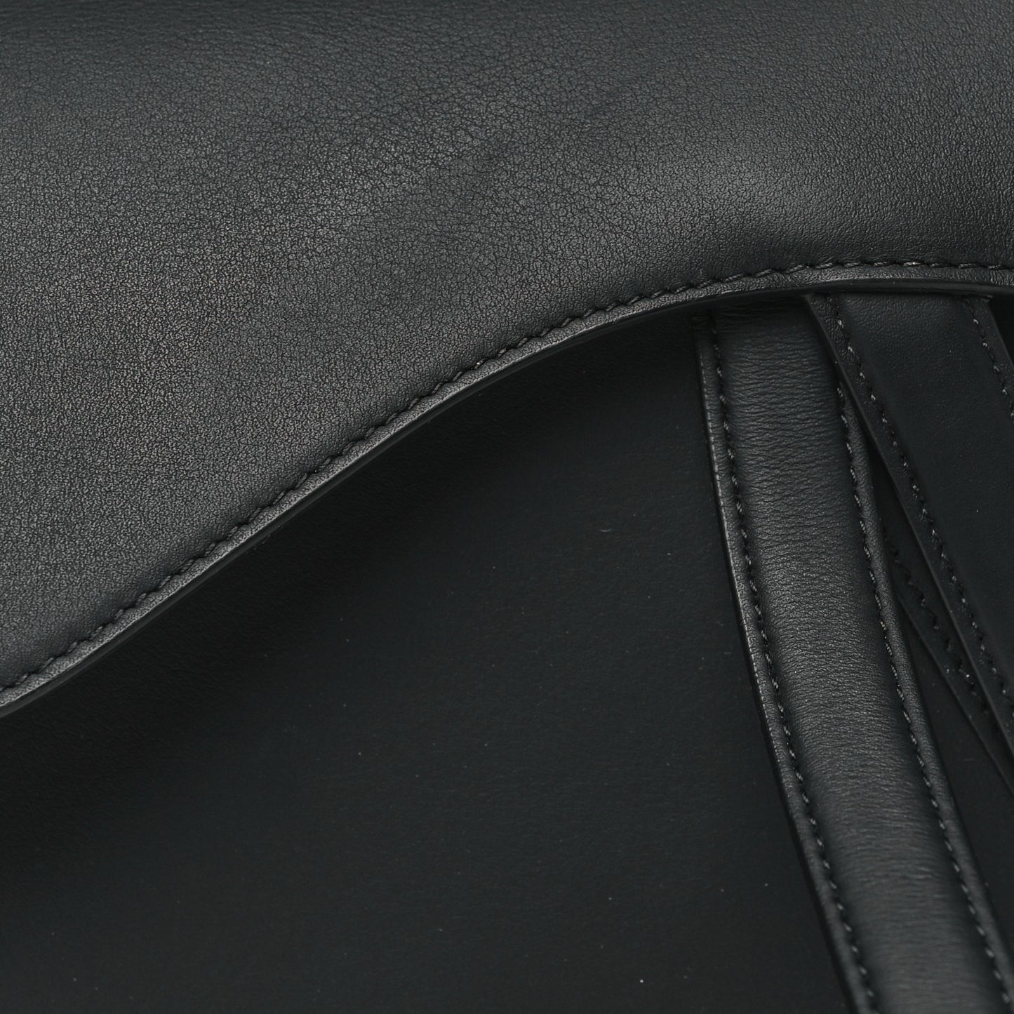 Ultra Matte Calfskin Saddle Bag Black