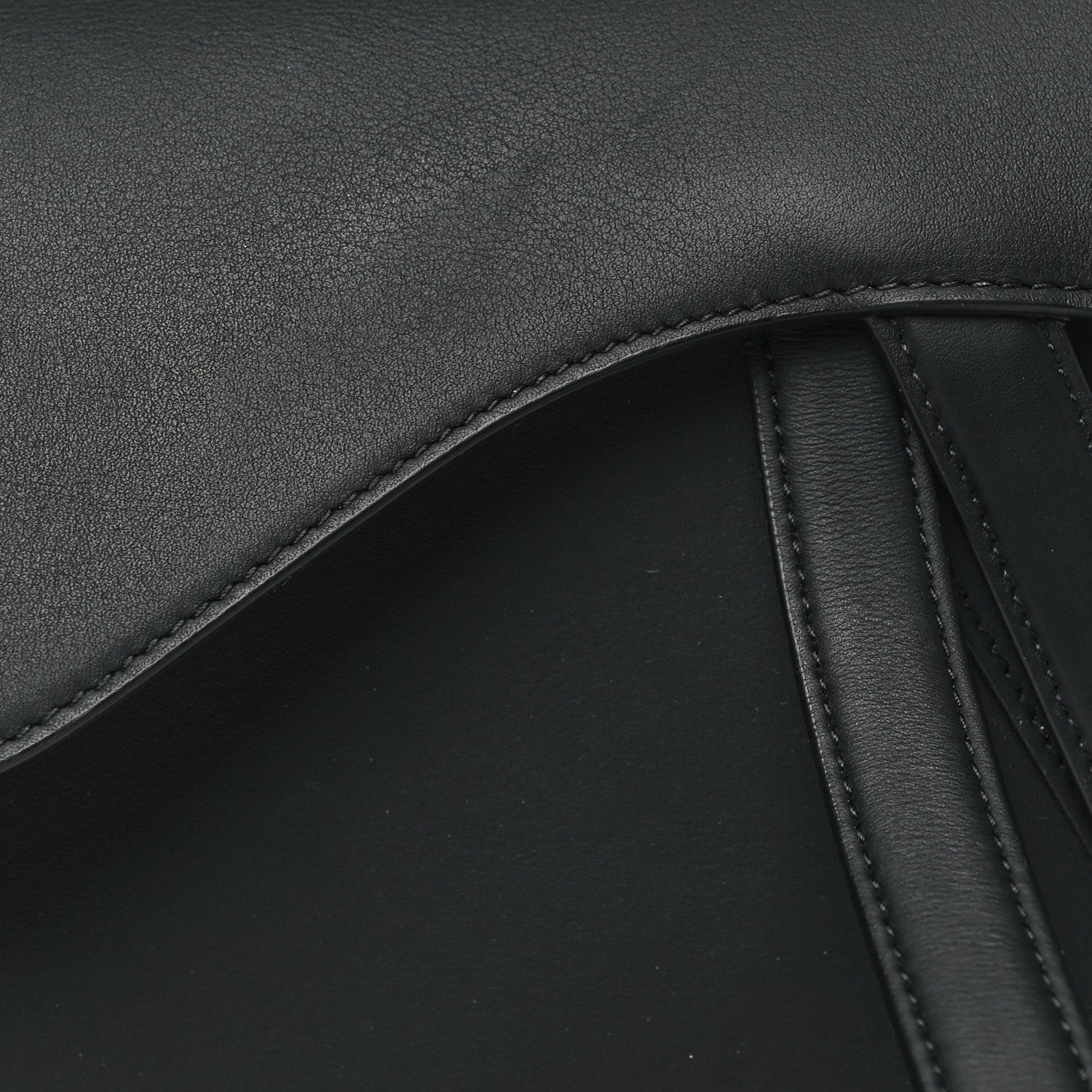 Christian Dior Ultra Matte Calfskin Saddle Bag Black 8 of 10