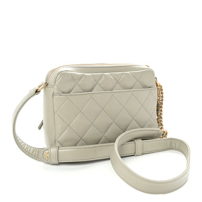 Chanel Calfskin Quilted Small Camera Case Grey 3 of 10