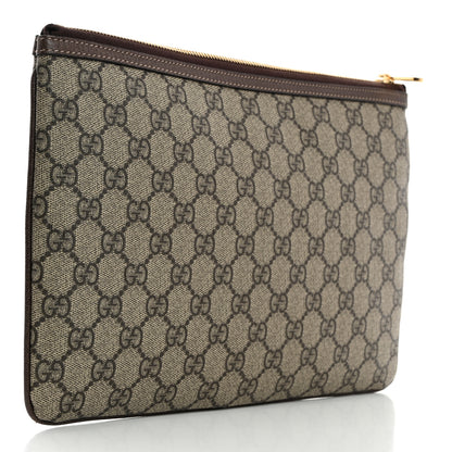 Gucci GG Supreme Monogram Large Ophidia Pouch Clutch Brown 3 of 7