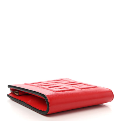 Givenchy Lambskin Logo Zip Around Compact Wallet Coquelicot 4 of 8