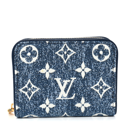 Louis Vuitton Denim Monogram Jacquard Zippy Coin Purse Bleu 1 of 7