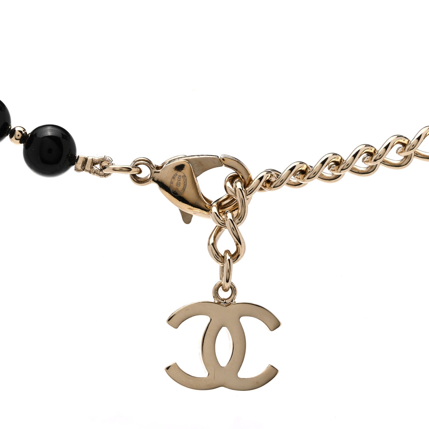 Chanel Enamel Bead CC Long Necklace Pink Black 4 of 6