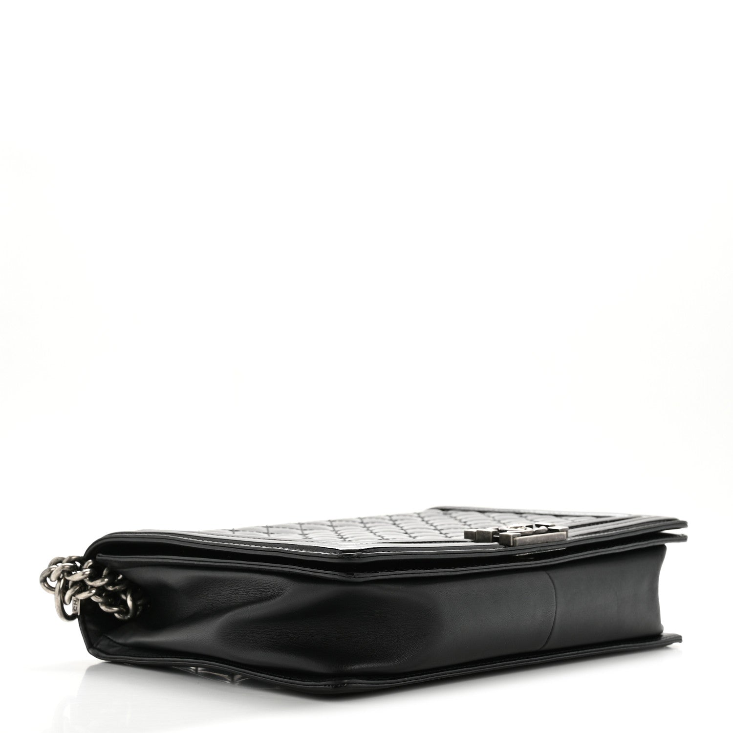 Chanel Patent Quilted Large Boy Flap Black 4 of 14