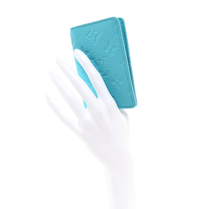 Louis Vuitton Taurillon Monogram Pocket Organizer Turquoise 2 of 6