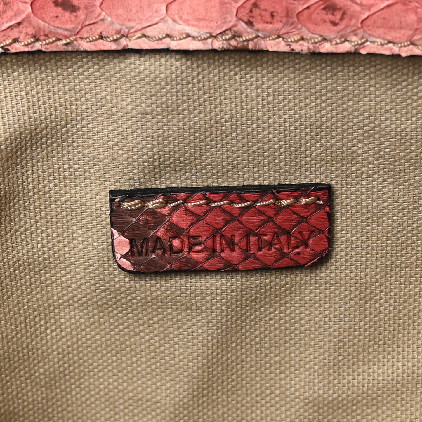 Snakeskin Shoulder Bag Pink