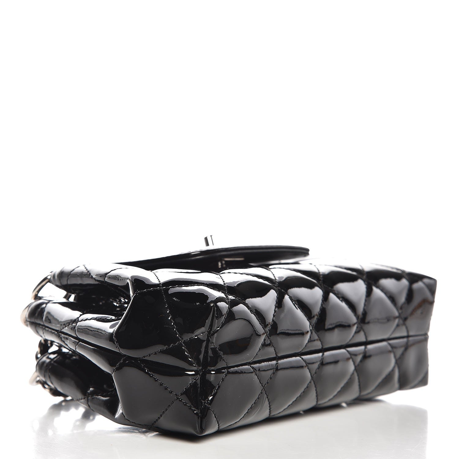 Chanel Patent Quilted Coco Shine Small Accordion Flap Black 4 of 10