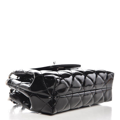 Chanel Patent Quilted Coco Shine Small Accordion Flap Black 4 of 10