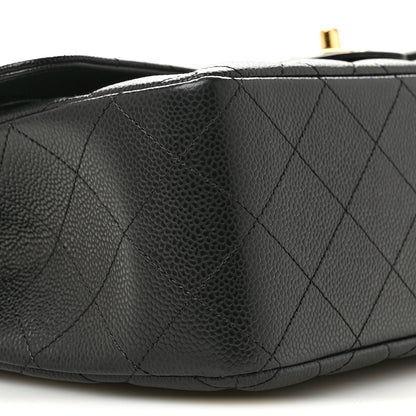 Chanel Caviar Quilted Jumbo Double Flap Black Black 9 of 13