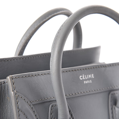 Celine Smooth Calfskin Nano Luggage Sky 10 of 25