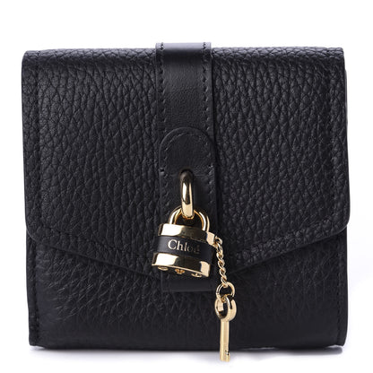 Chloe Grained Calfskin Small Aby Tri-Fold Wallet Black 1 of 8