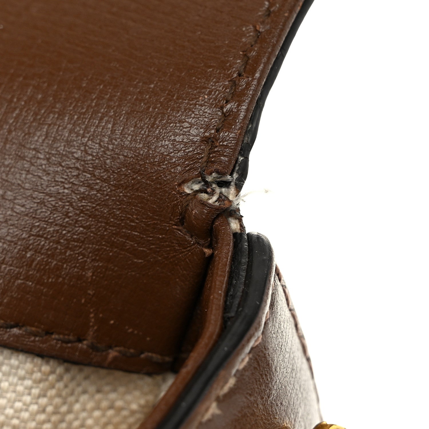 Gucci GG Supreme Monogram Web Mini Horsebit 1955 Shoulder Bag Beige Brown Sugar 12 of 13