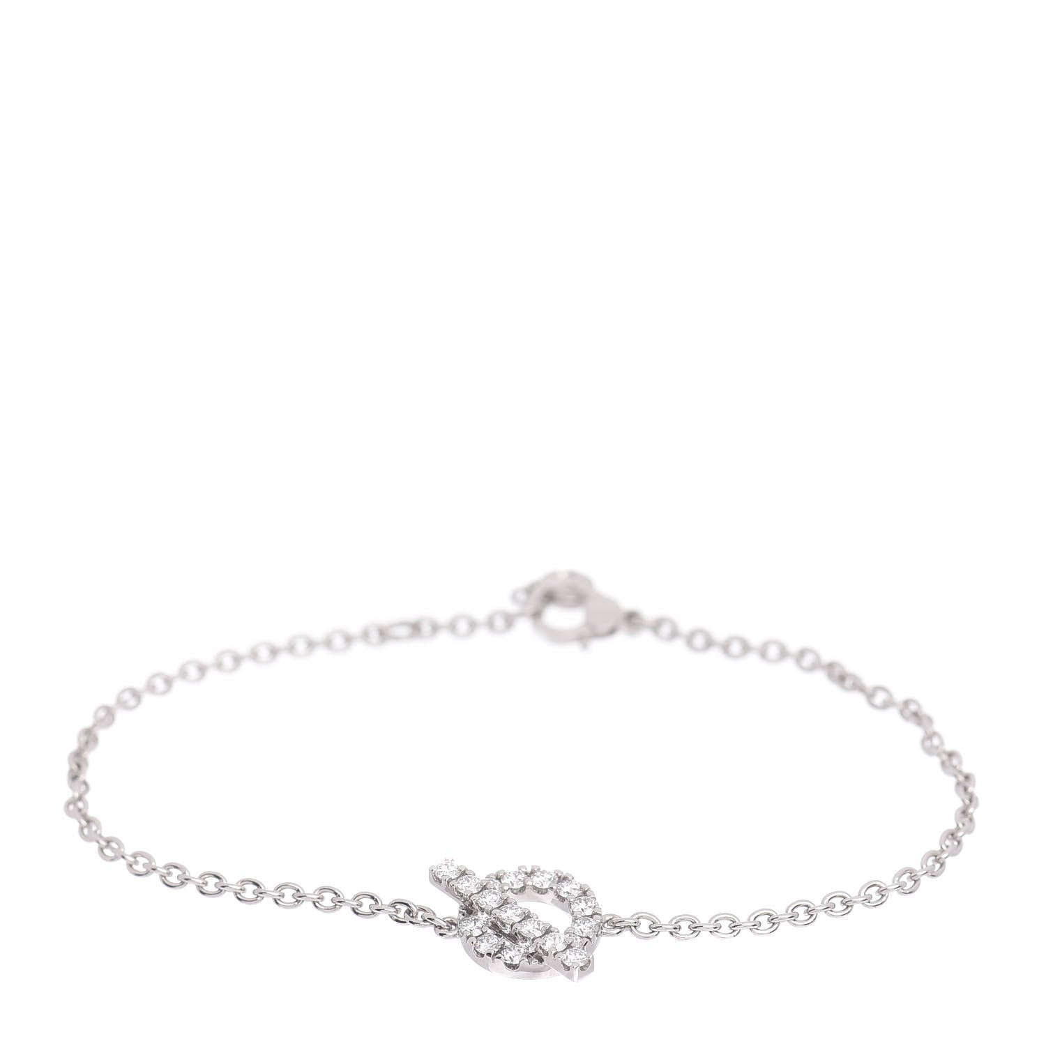 Hermes 18K White Gold Diamond Finesse Bracelet ST 1 of 5