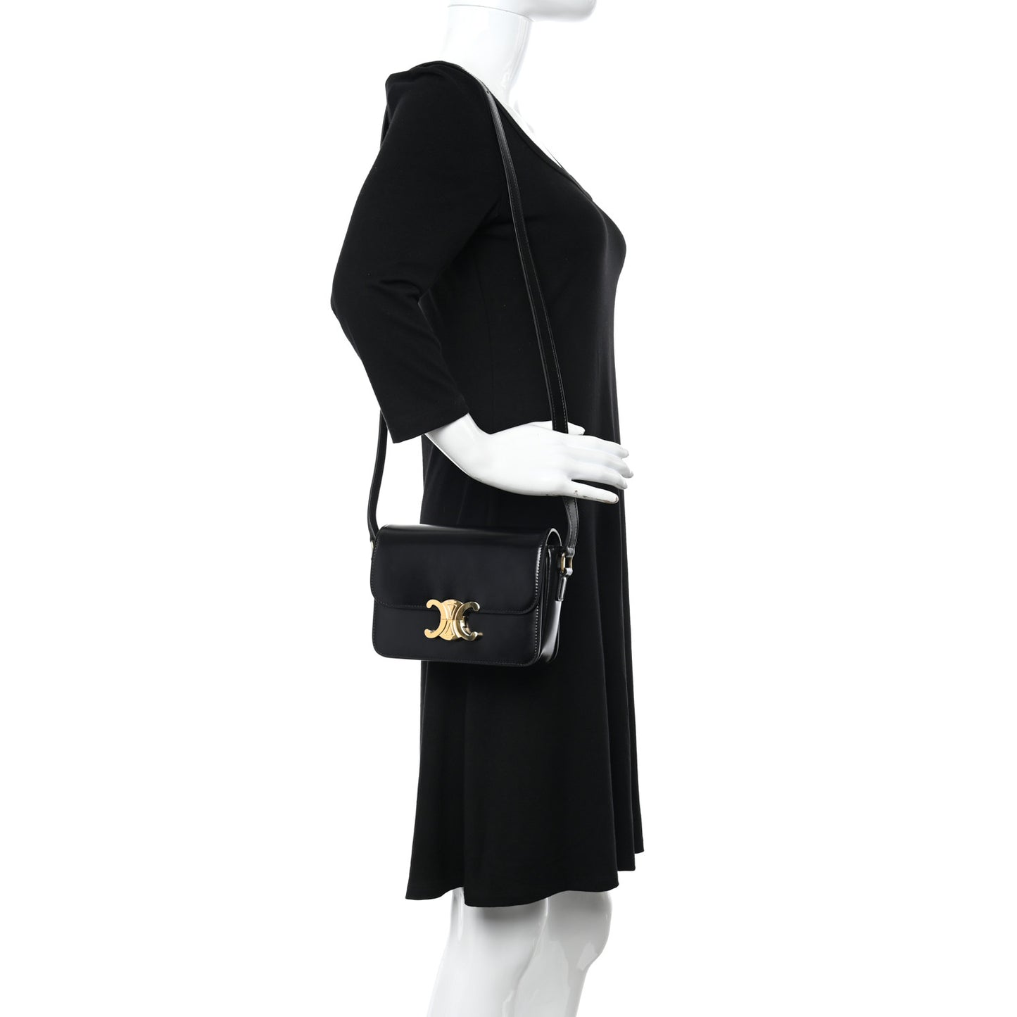 Shiny Calfskin Teen Triomphe Black