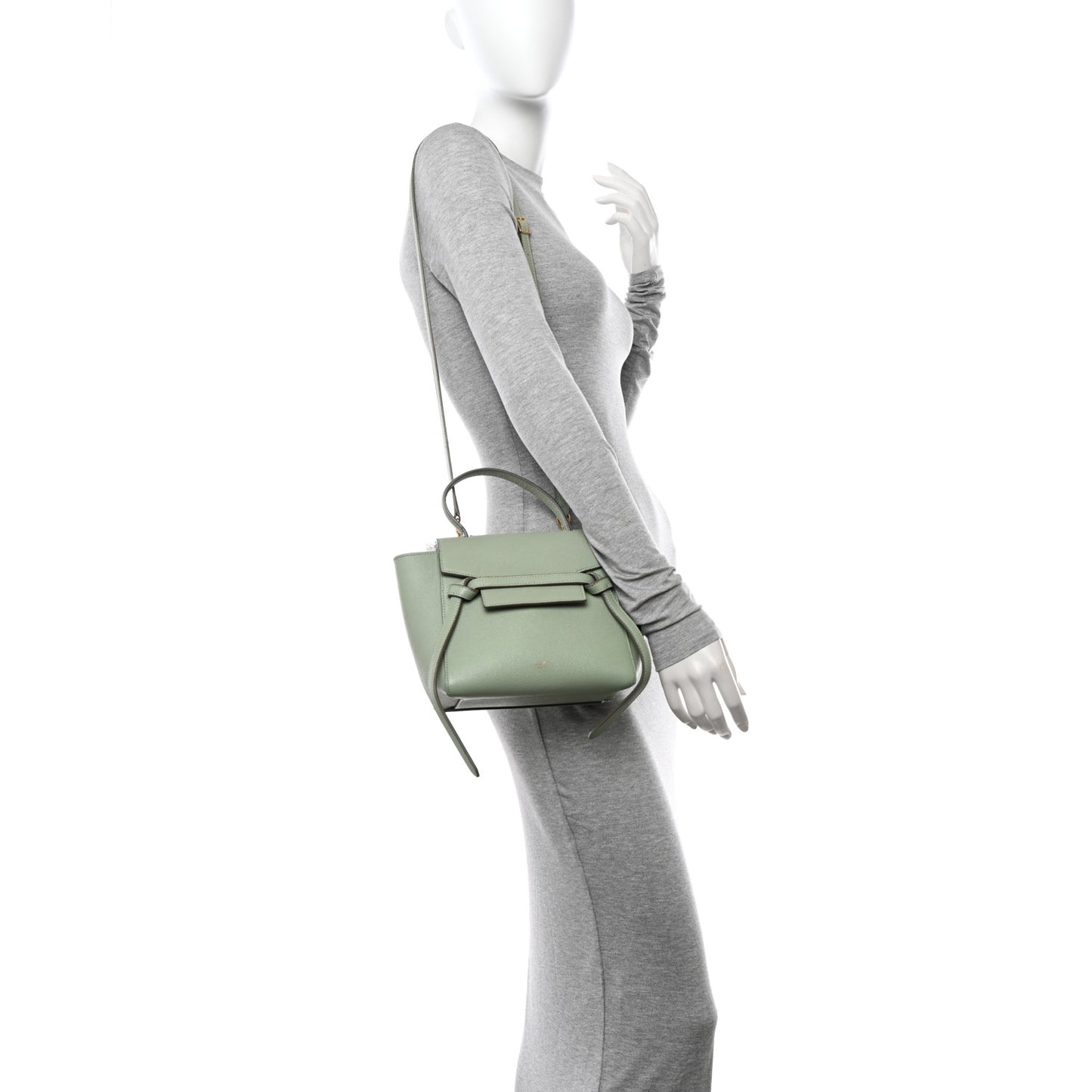 Grained Calfskin Nano Belt Bag Jade