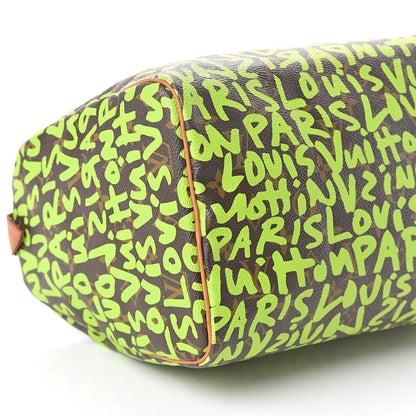 Louis Vuitton Monogram Graffiti Speedy 30 Green 8 of 12