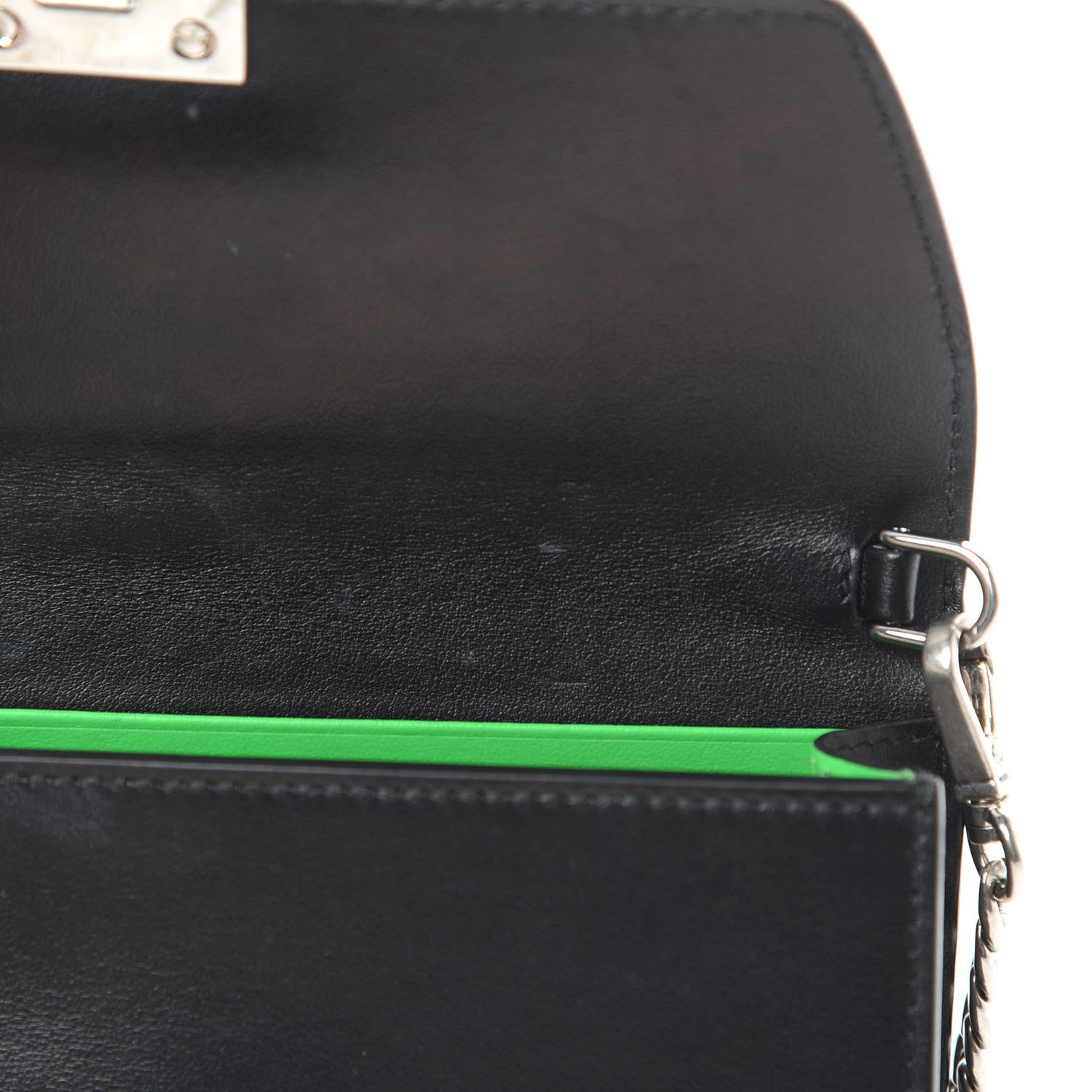 Prada City Calfskin Studded Mini Elektra Crossbody Bag Black Verde 11 of 15