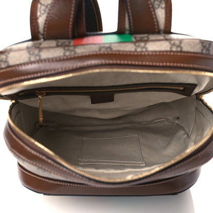 Gucci GG Supreme Monogram Azalea Calfskin Fake/Not Retro Interlocking G Day Backpack Beige Ebony Brown Sugar 4 of 10
