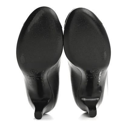 Chanel Lambskin Camellia Pumps 37.5 Black 6 of 13