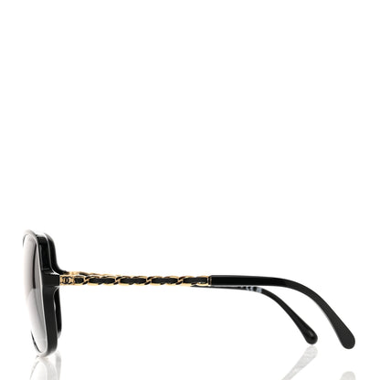 Chanel Lambskin Square Chain Sunglasses 5210-Q-A Black 3 of 7