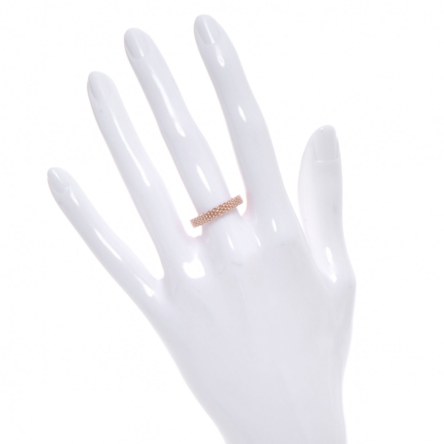 18k Rose Gold Narrow Mesh Somerset Ring 6