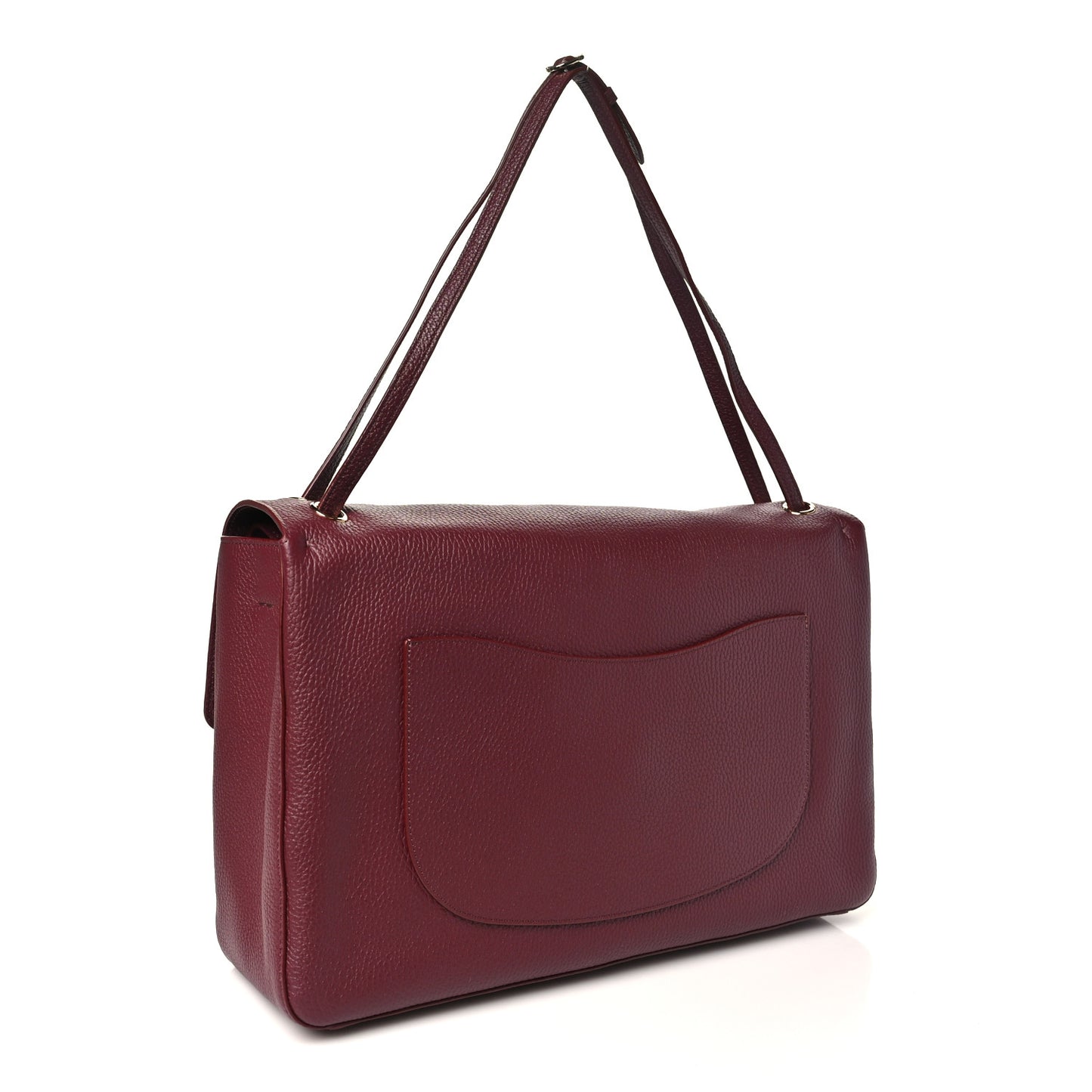 Grained Calfskin Souplissimo Maxi Flap Burgundy