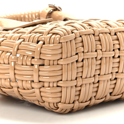 Balenciaga Faux Calfskin Braided Varnished XXS Bistro Basket Beige 7 of 8
