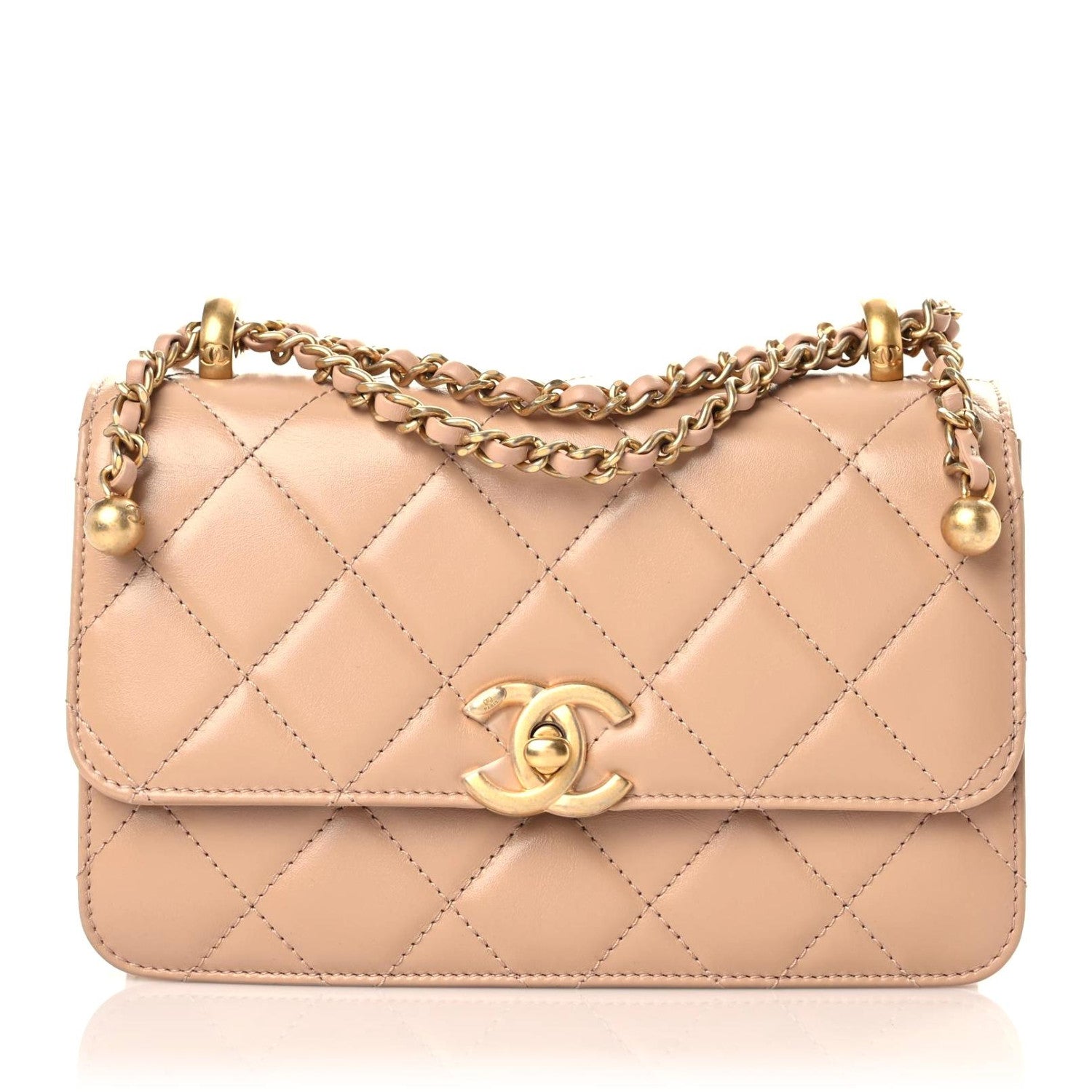 Chanel Calfskin Quilted Mini Perfect Fit Flap Beige 1 of 9
