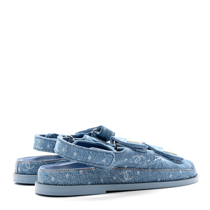 Chanel Denim CC Dad Sandals 40 Light Blue 4 of 8