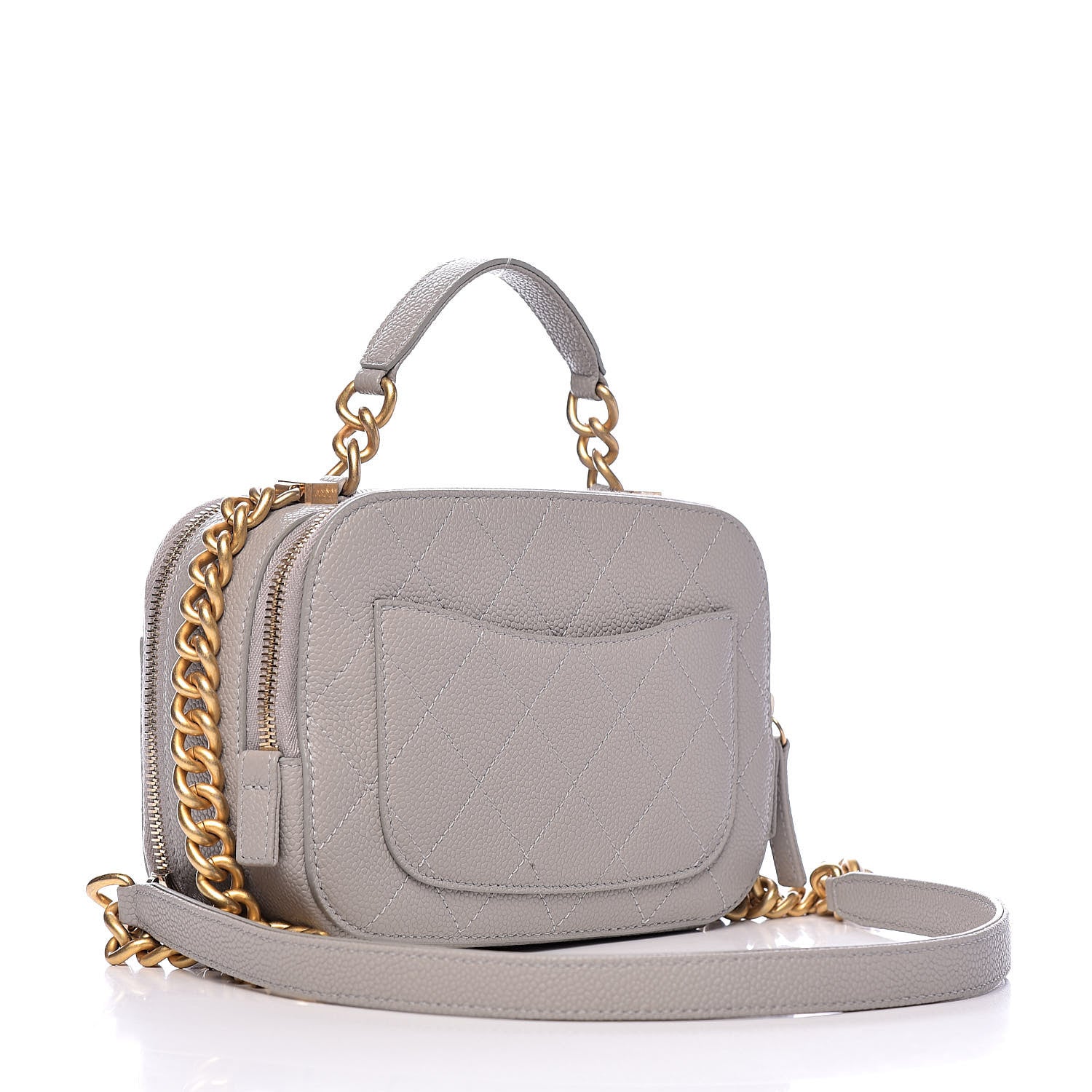 Chanel Caviar Quilted Small Camera Case Grey 3 of 11