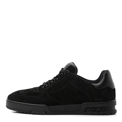 Louis Vuitton Suede Mens LV Trainer Sneakers 9 Black 1 of 9