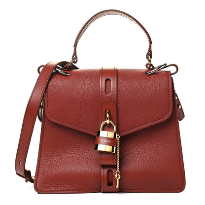 Chloe Shiny Grained Calfskin Medium Aby Day Shoulder Bag Sepia Brown 1 of 4