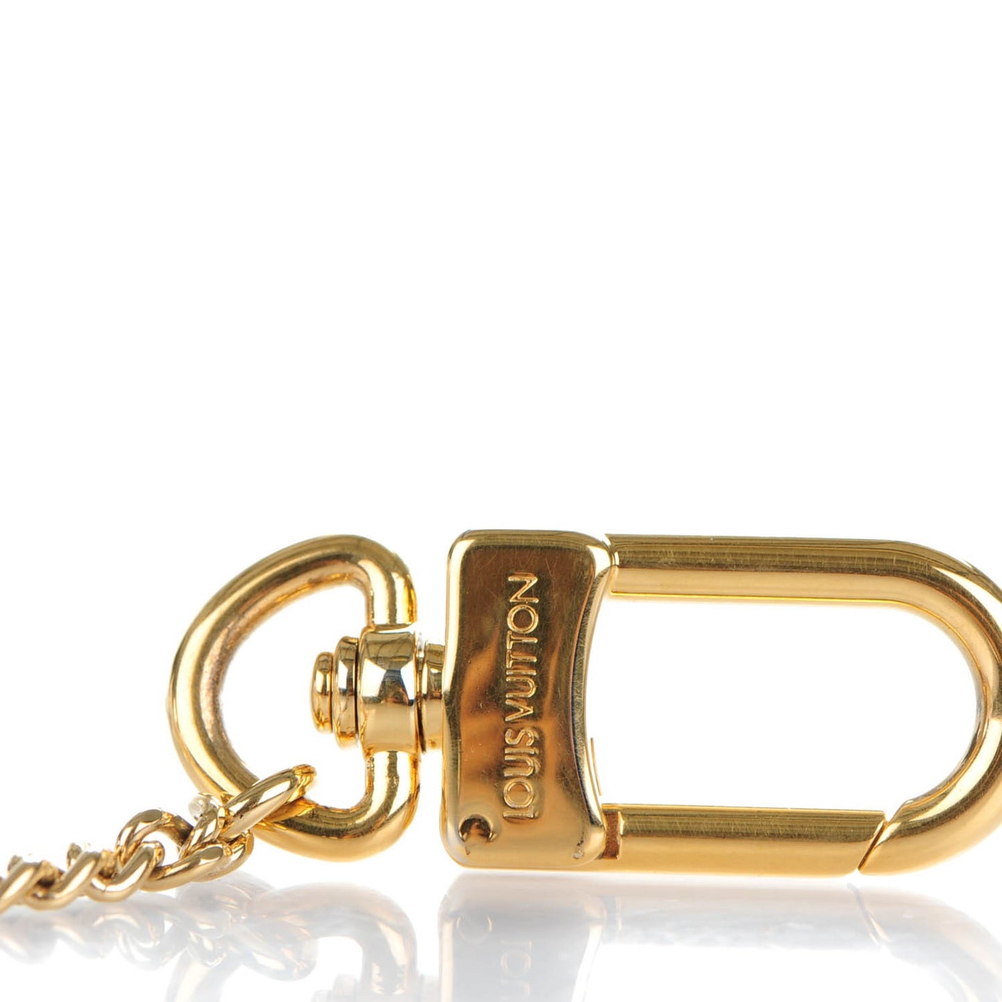Metal Pochette Extender Key Ring Chain Gold