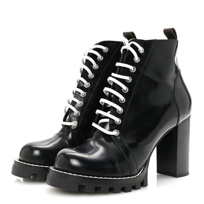Louis Vuitton Glazed Calfskin Star Trail Ankle Boots 41 Black 4 of 8