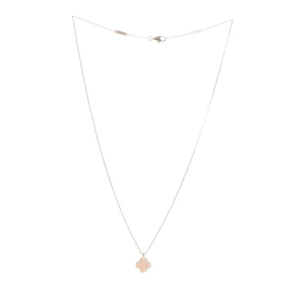Van Cleef & Arpels 18K Yellow Gold Mother of Pearl Sweet Alhambra Pendant Necklace 3 of 8