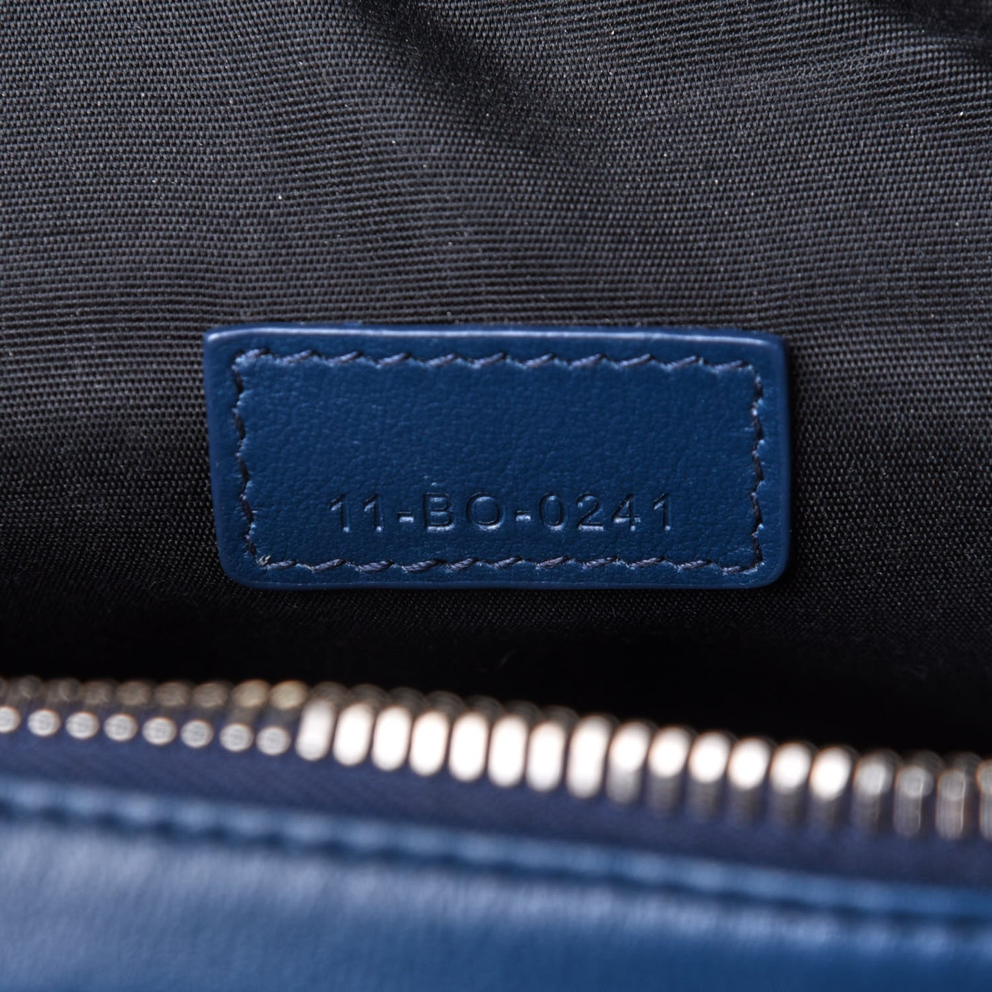 Calfskin Oblique Galaxy Perforated World Tour Messenger Pouch Blue White