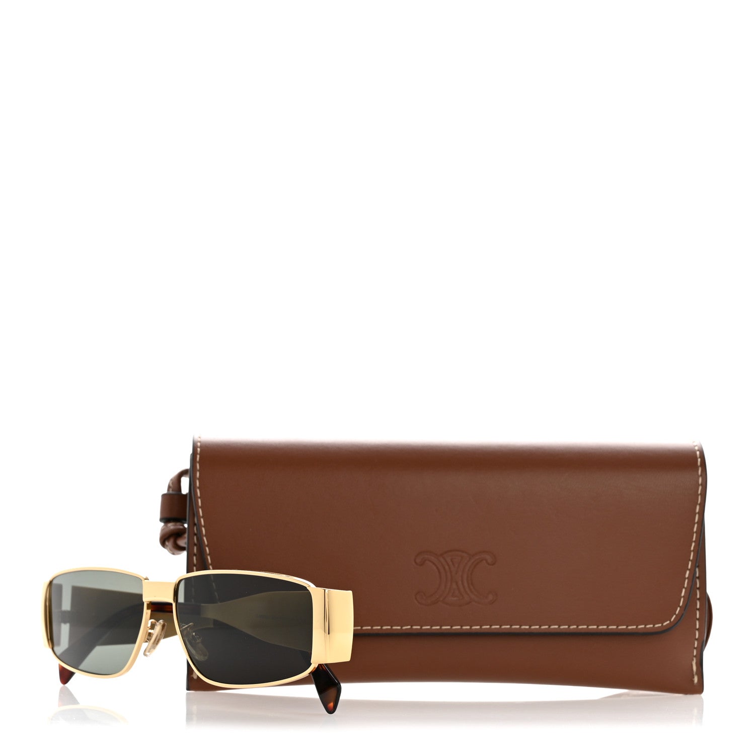 Celine Metal Triomphe 03 Sunglasses CL40325U Gold Green 8 of 8