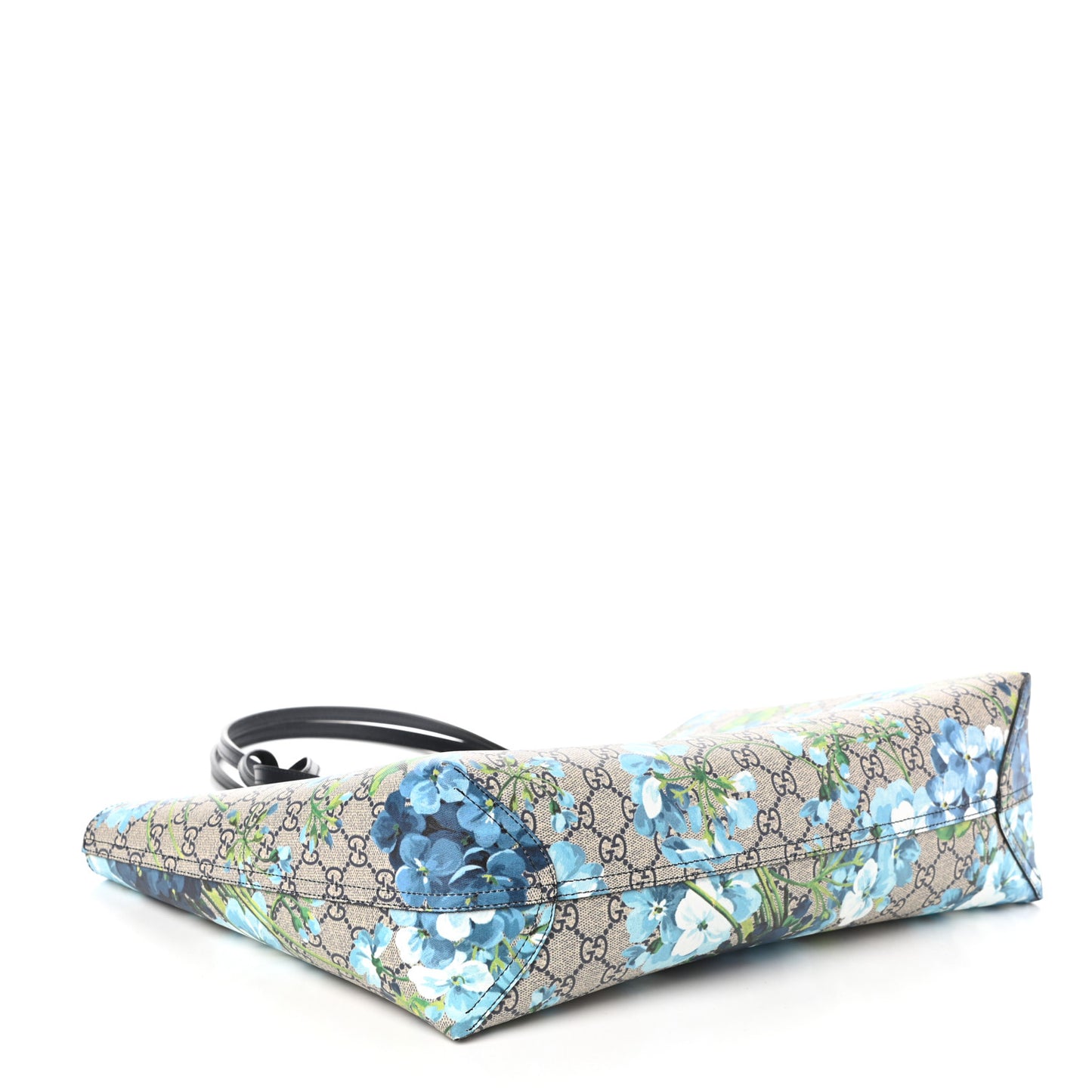 GG Supreme Monogram Blooms Medium Reversible Tote Beige Blue Navy
