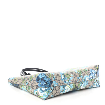 Gucci GG Supreme Monogram Blooms Medium Reversible Tote Beige Blue Navy 6 of 12