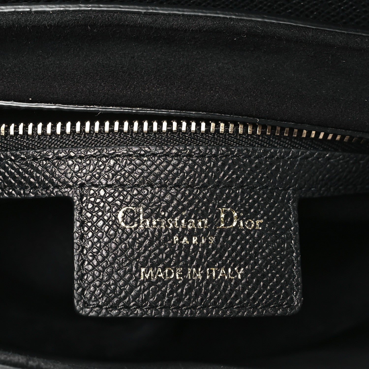 Christian Dior Grained Calfskin Saddle Bag With Strap Black 6 of 10