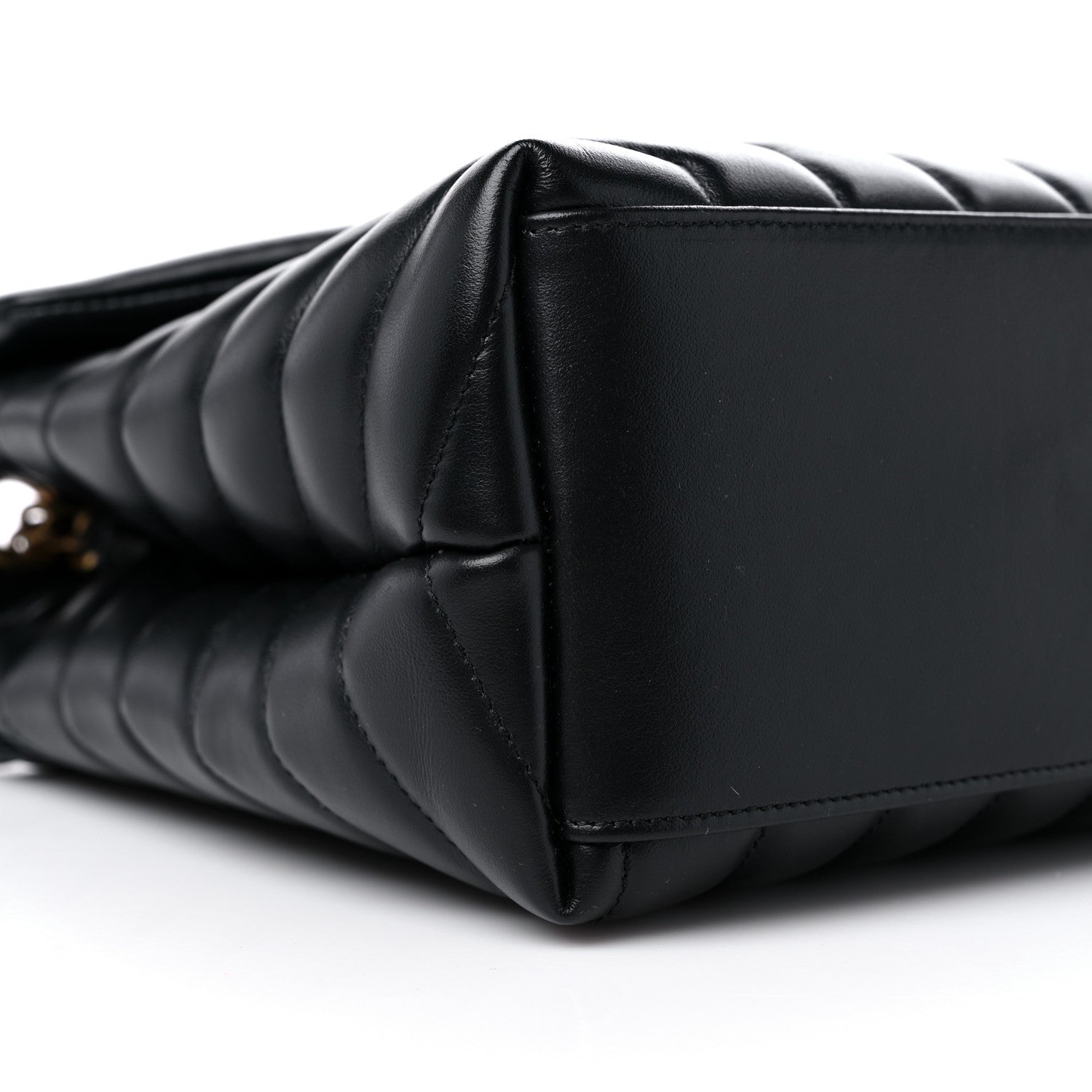 Saint Laurent Calfskin Y Quilted Monogram Medium Loulou Chain Satchel Black 9 of 10