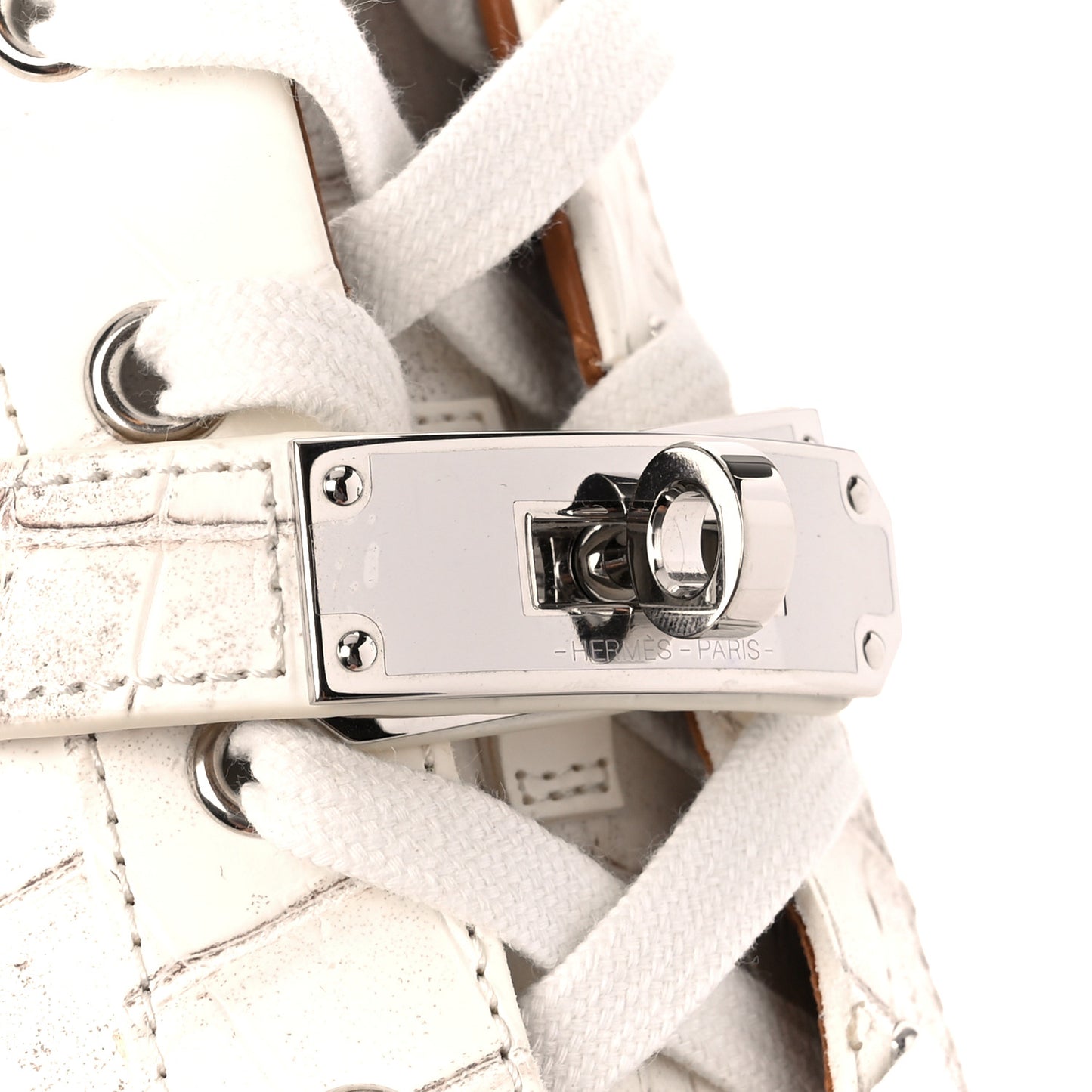 Matte Niloticus Crocodile Himalaya Mens Day Sneaker 43.5 Blanc