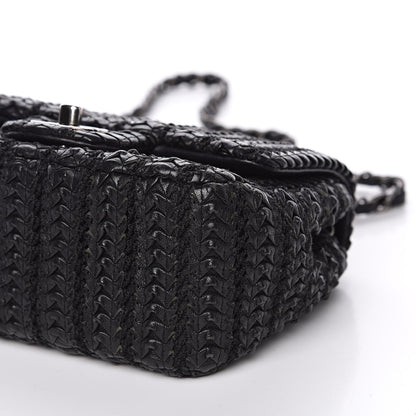 Chanel Lambskin Embroidered Mini Flap Black 10 of 12