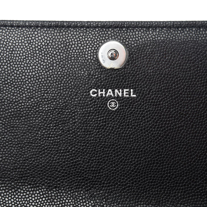 Chanel Caviar Quilted Square Wallet On Chain WOC Black 6 of 9