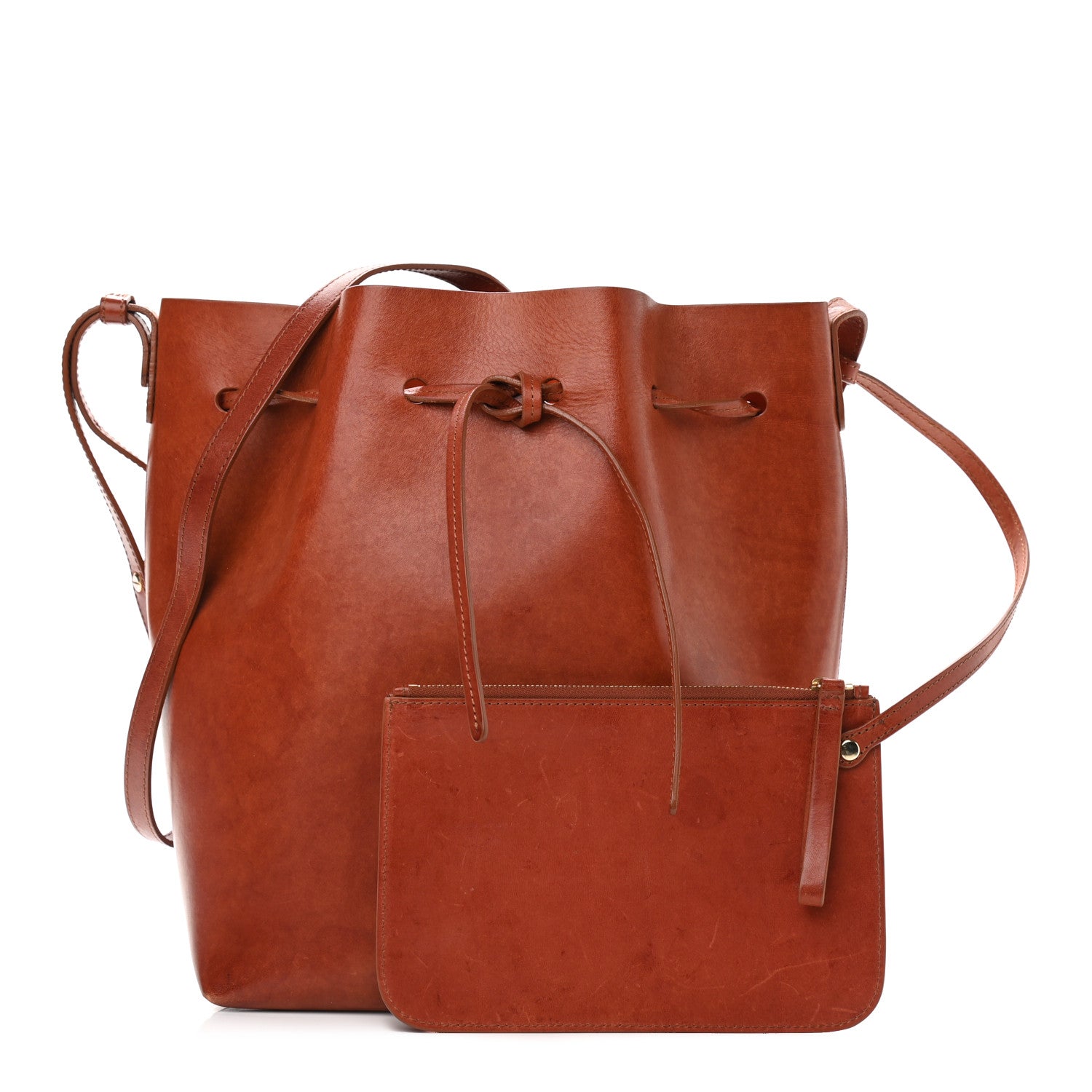 Mansur Gavriel Vegetable Tanned Calfskin Mini Bucket Bag Camello 1 of 18