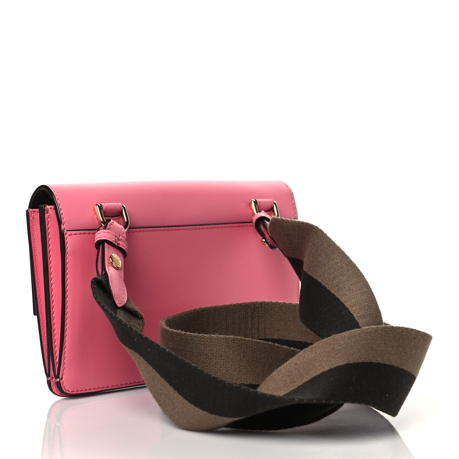 Fendi Vitello King Mini Flat Baguette Pink 3 of 11