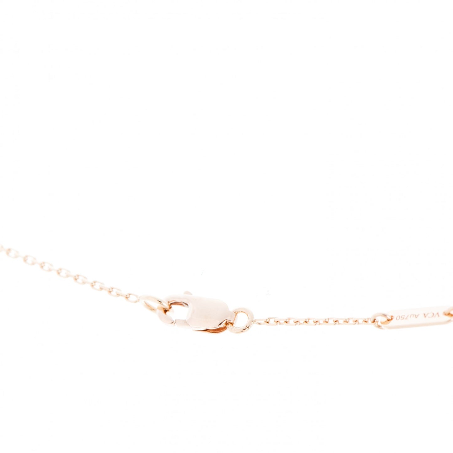 18K Rose Gold Carnelian Sweet Alhambra Pendant Necklace